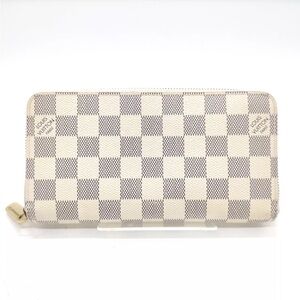❌SOLD❌ Authentic Louis Vuitton LV Zippy Wallet  Zippy Wallet White Damier Azur